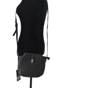 DELUXITY Los Angeles crossbody black vegan leather purse. Bucket bag. BNWT.